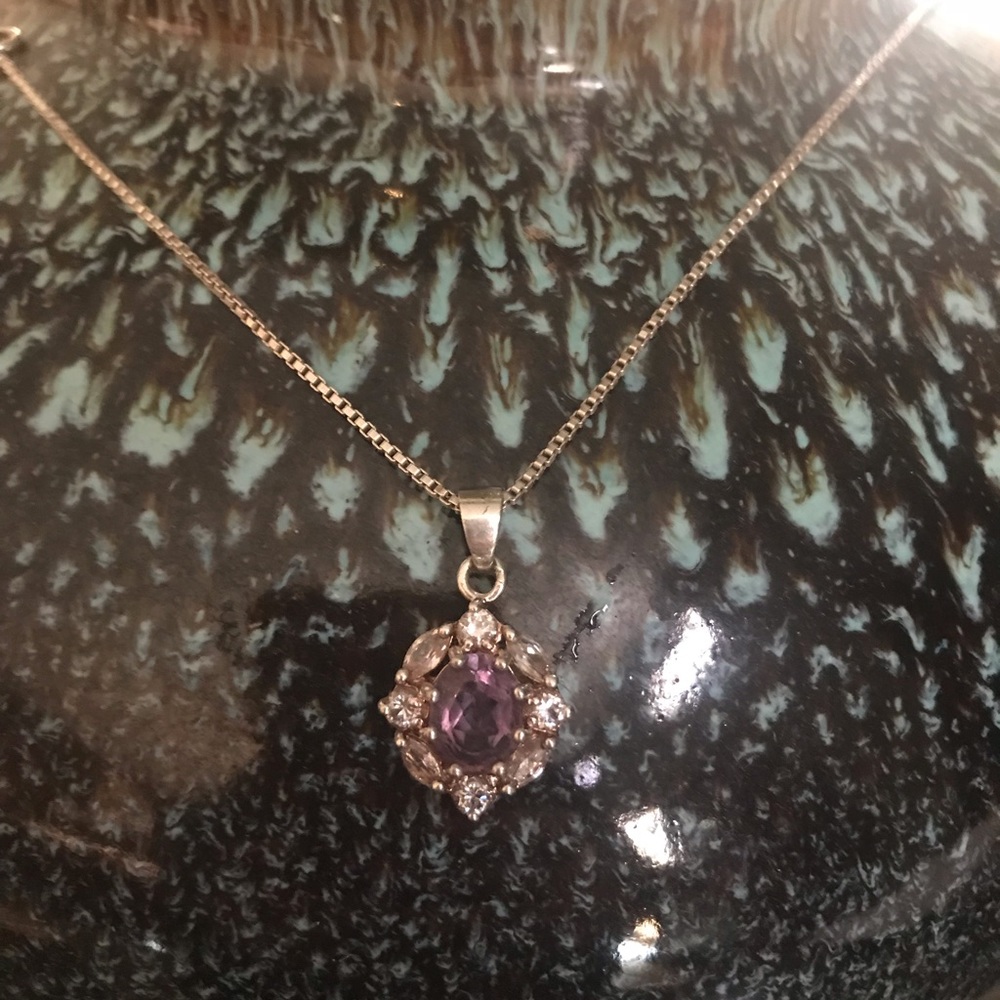 Sterling silver amethyst necklace